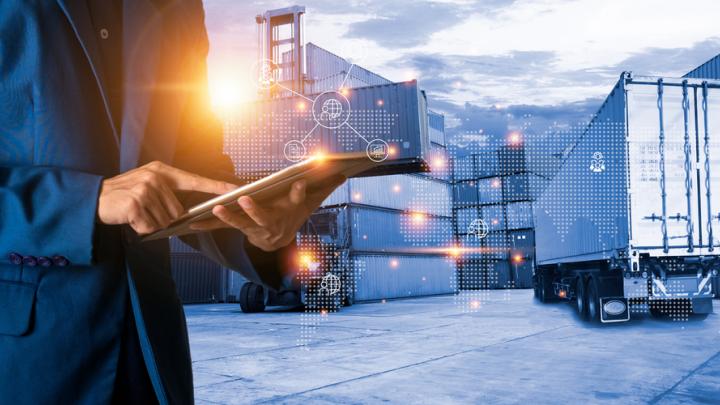 Cybersecurity analyst reviewing third-party risk alerts on a supply chain security dashboard.